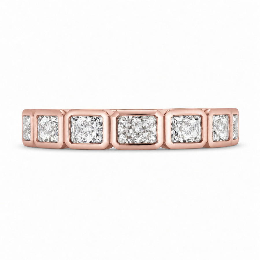 1.84 CT Lab-Grown Diamond Half Eternity Ring in 14K White Gold (D–F / VS1–VS2)