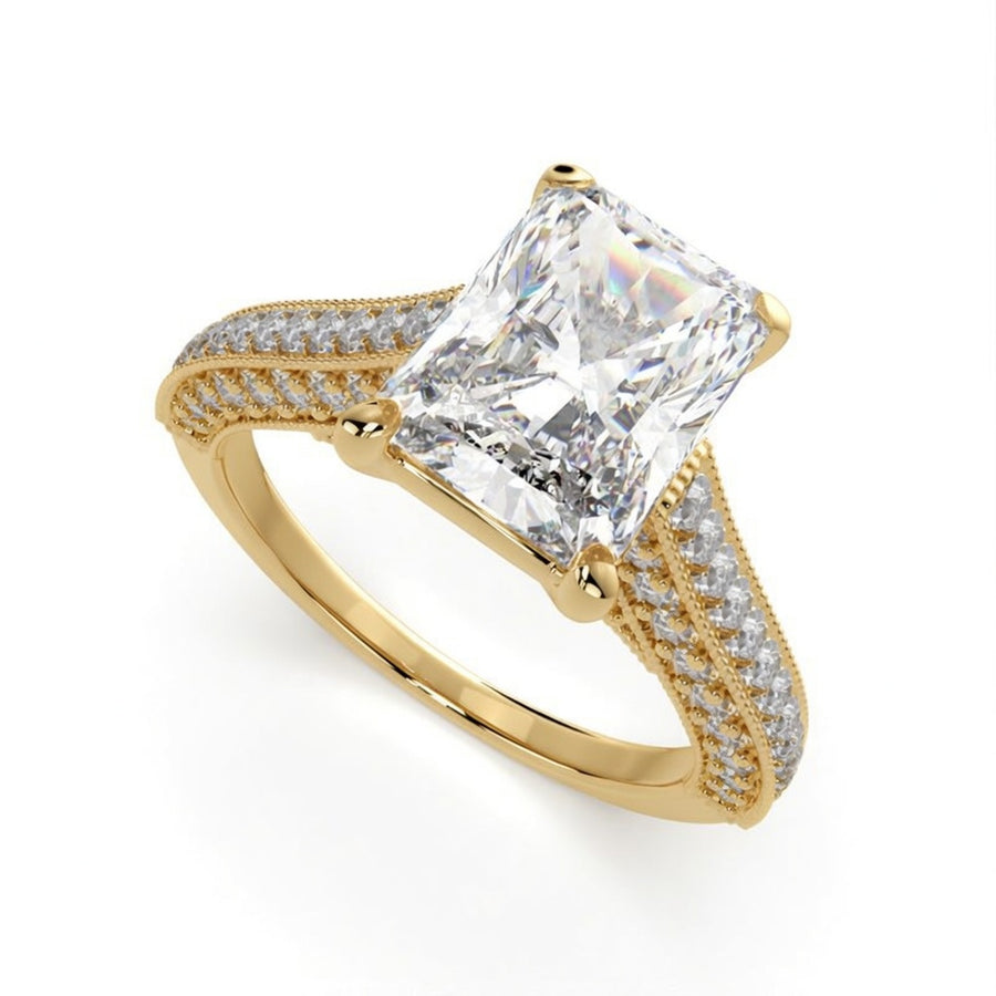 Martina 3.75 Carat Radiant Cut Pave Engagement Ring