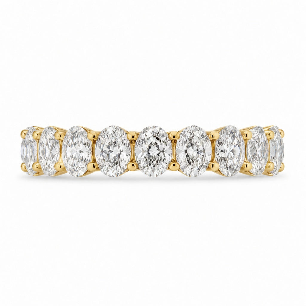 4.12 CT Lab-Grown Diamond Eternity Ring in 14K White Gold (D–F / VS1–VS2)