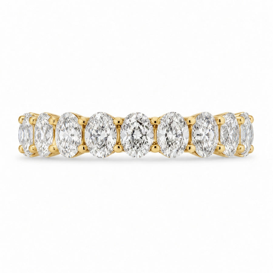 4.12 CT Lab-Grown Diamond Eternity Ring in 14K White Gold (D–F / VS1–VS2)