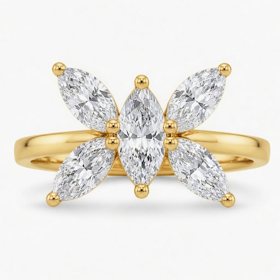 14K Gold Lab-Grown Diamond Fashion Ring (3.30 CTW – D–F / VS1–VS2)