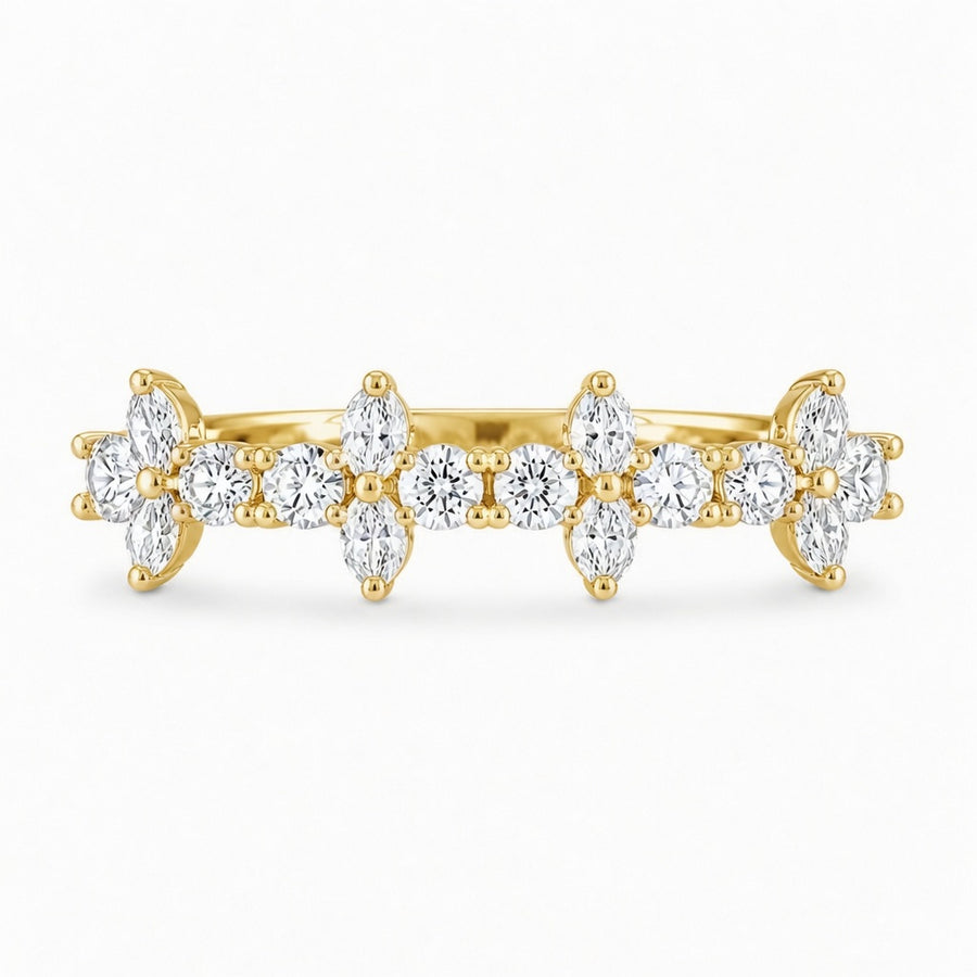 1.00 CT Lab-Grown Diamond Band Fashion Ring in 14K White Gold (D–F / VS1–VS2)