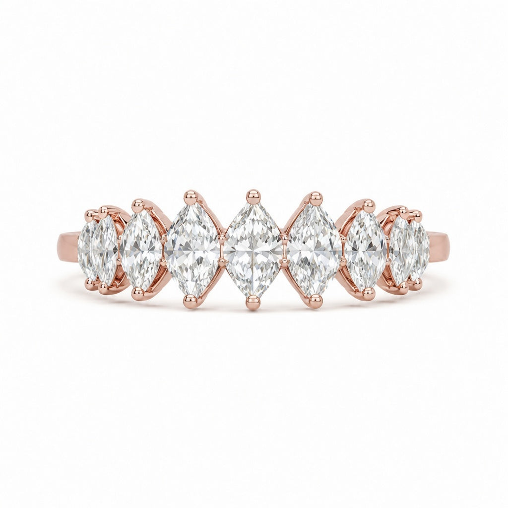 1.40 CT Lab-Grown Diamond Band Fashion Ring in 14K White Gold (D–F / VS1–VS2)
