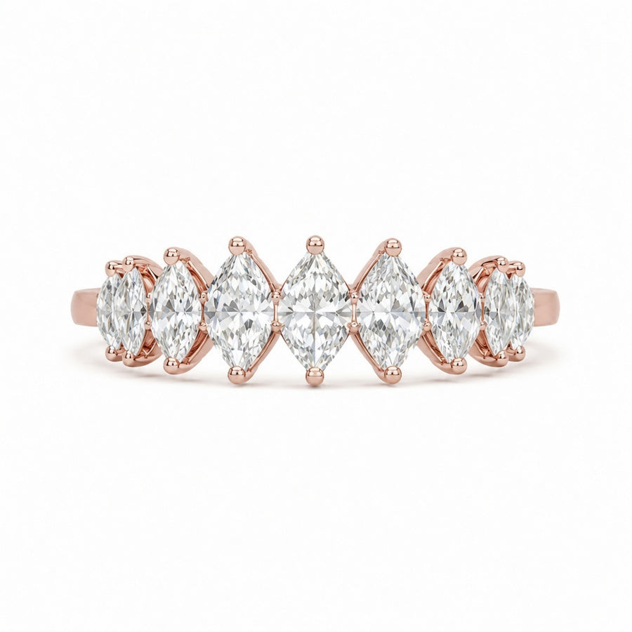 1.40 CT Lab-Grown Diamond Band Fashion Ring in 14K White Gold (D–F / VS1–VS2)