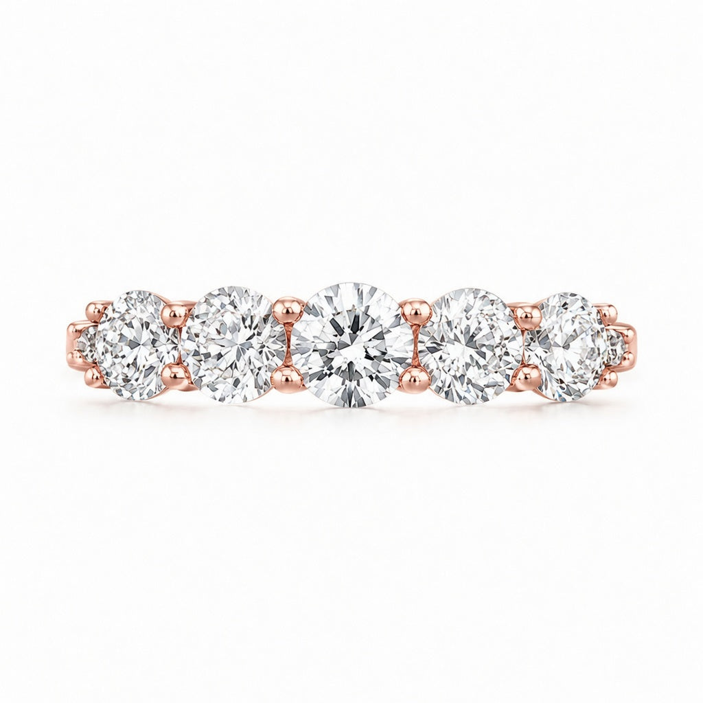 1.30 CT Lab-Grown Diamond Stackable Fashion Ring in 14K White Gold (D–F / VS1–VS2)