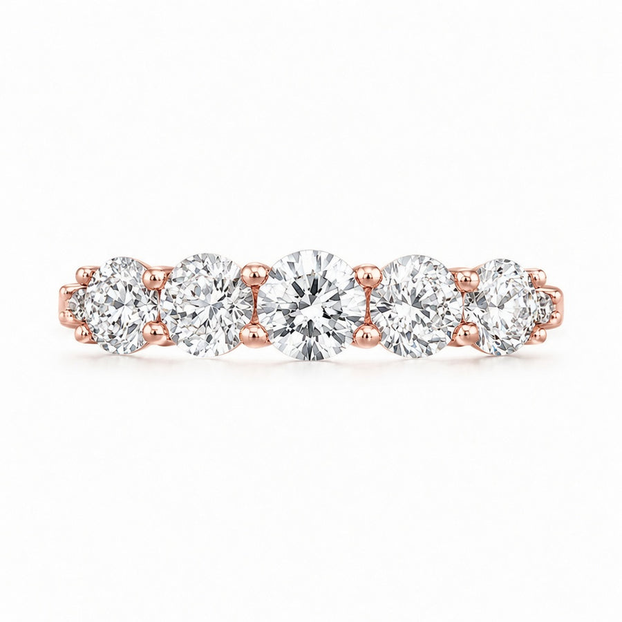 1.30 CT Lab-Grown Diamond Stackable Fashion Ring in 14K White Gold (D–F / VS1–VS2)