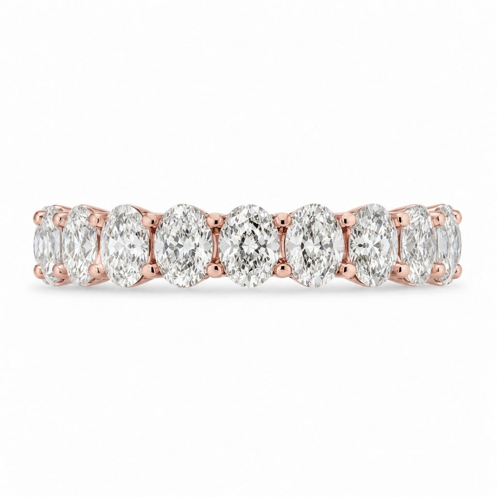 4.12 CT Lab-Grown Diamond Eternity Ring in 14K White Gold (D–F / VS1–VS2)