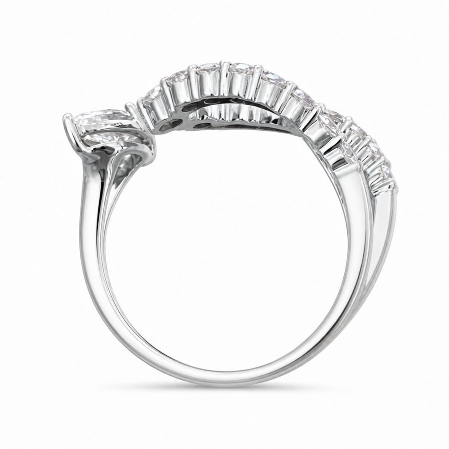 14K White Gold Lab-Grown Diamond Statement Fashion Ring (1.00 CTW – D–F / VS1–VS2)