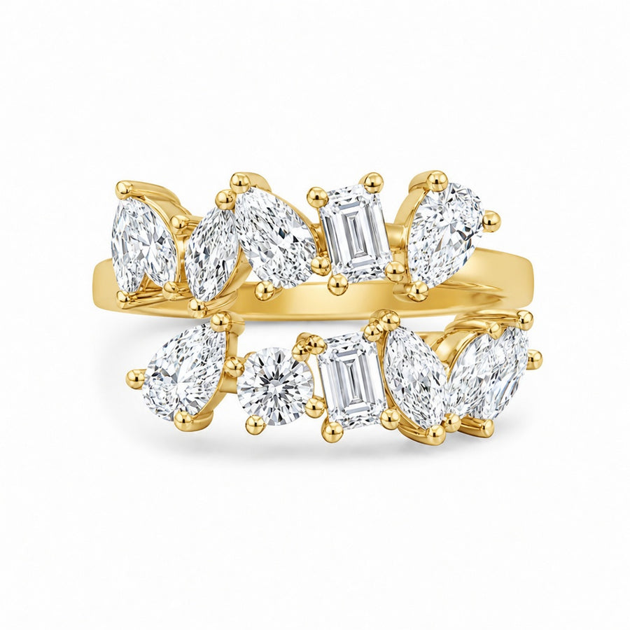 1.45 CT Lab-Grown Diamond Wrap Fashion Ring in 14K White Gold (D–F / VS1–VS2)