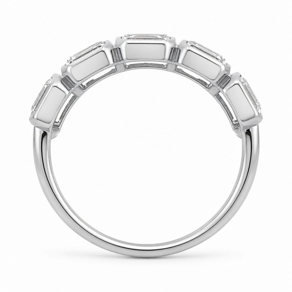 14K White Gold Lab-Grown Diamond Stackable Fashion Ring (1.10 CTW – D–F / VS1–VS2)