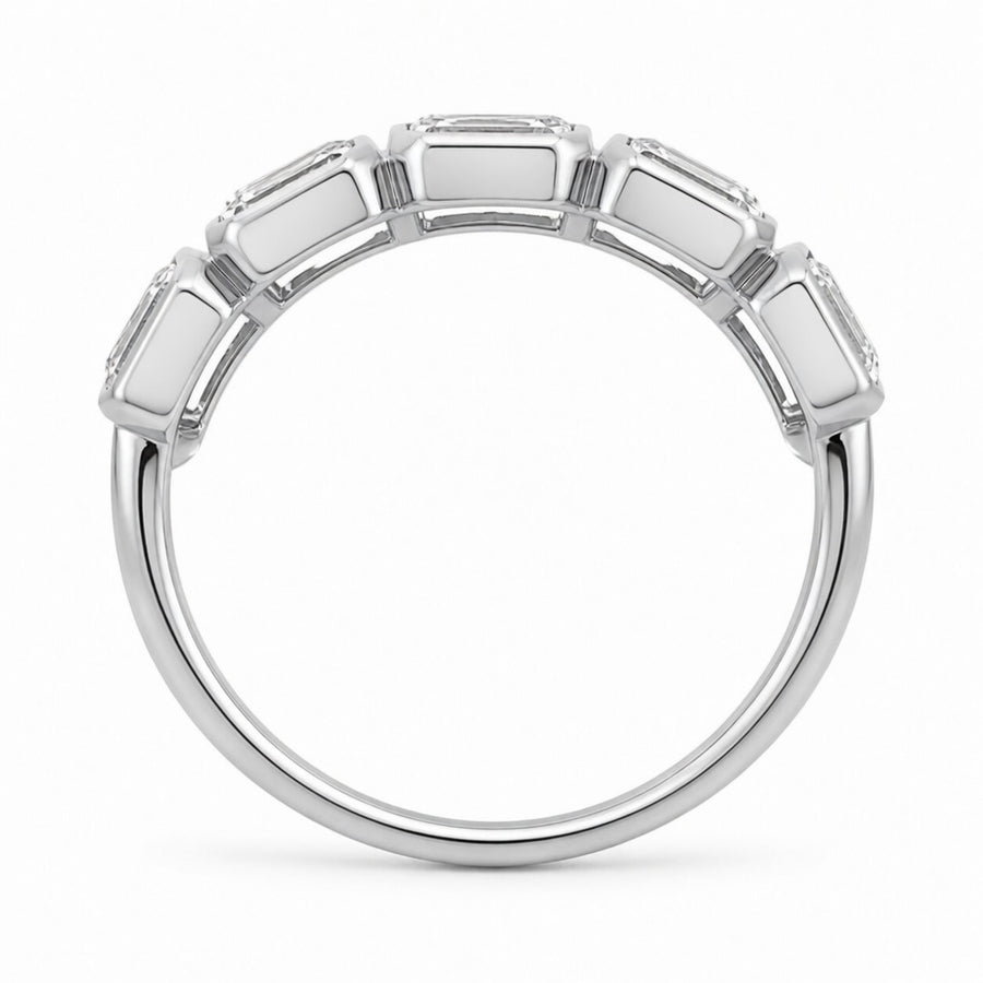 14K White Gold Lab-Grown Diamond Stackable Fashion Ring (1.10 CTW – D–F / VS1–VS2)