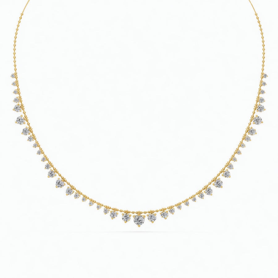 4.5 Ct Round Cut Diamond Chain Necklace VS1 D-F White Gold 14k