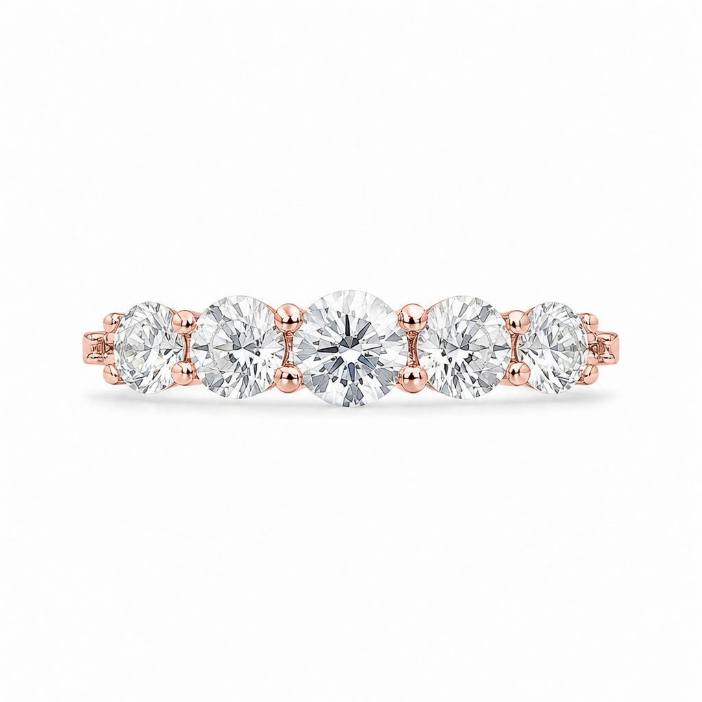 1.30 CT Lab-Grown Diamond Stackable Fashion Ring in 14K White Gold (D–F / VS1–VS2)