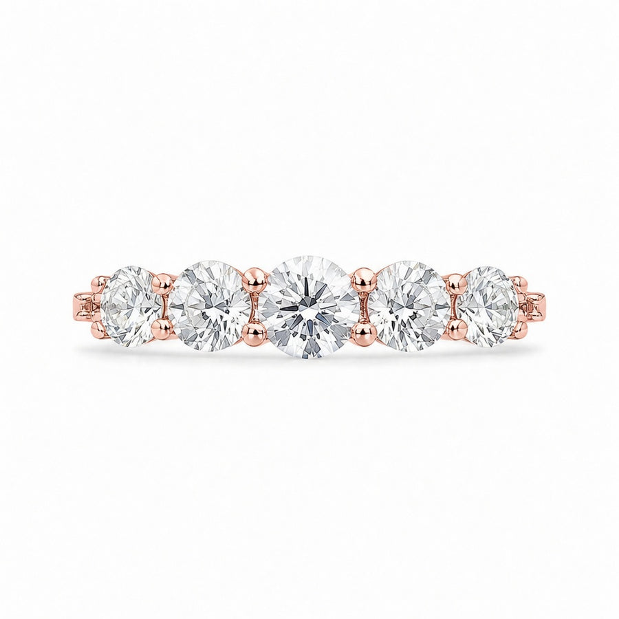 1.30 CT Lab-Grown Diamond Stackable Fashion Ring in 14K White Gold (D–F / VS1–VS2)