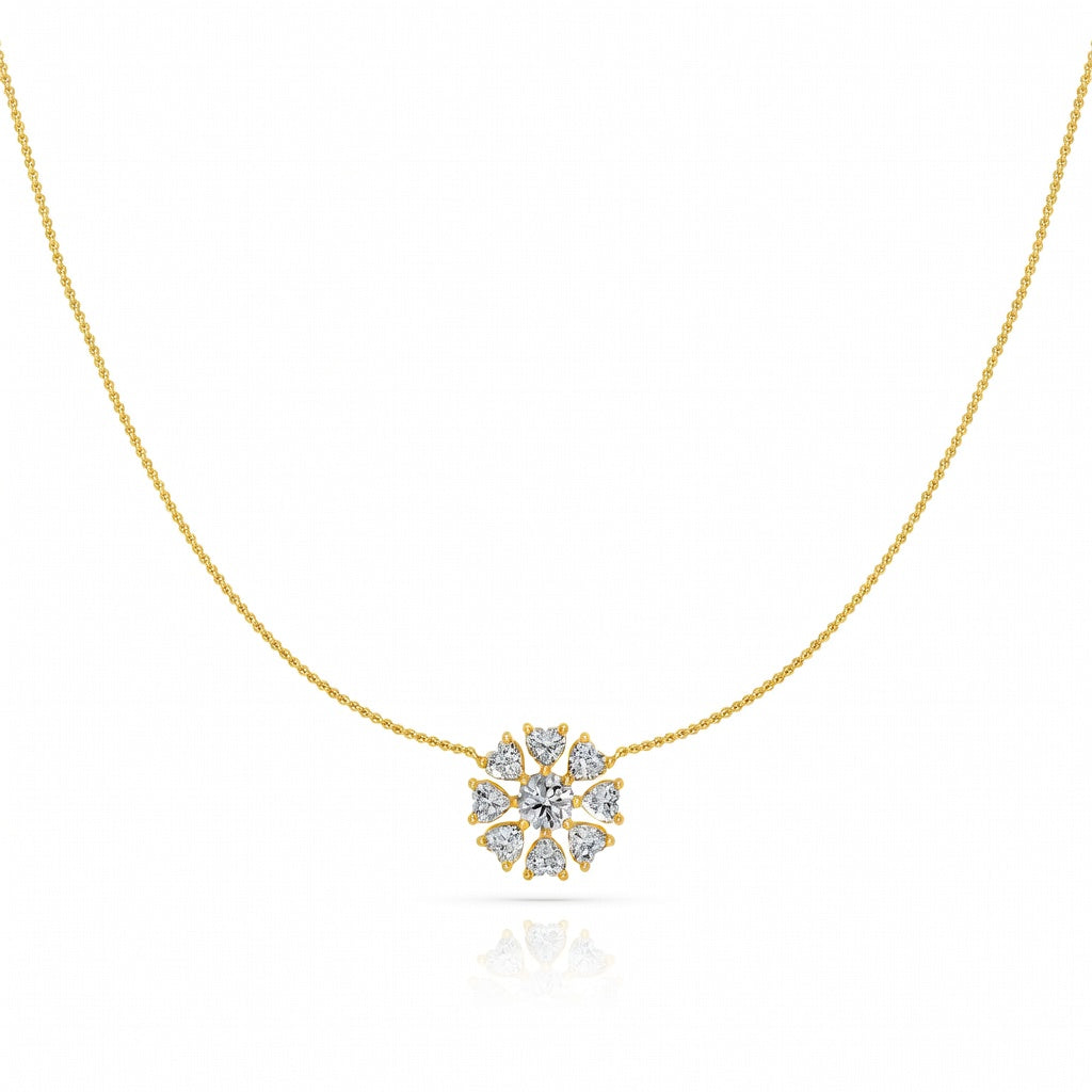 1.6 Ct Heart Shaped Cut Diamond Pendant Necklace VS1 D-F White Gold 14k