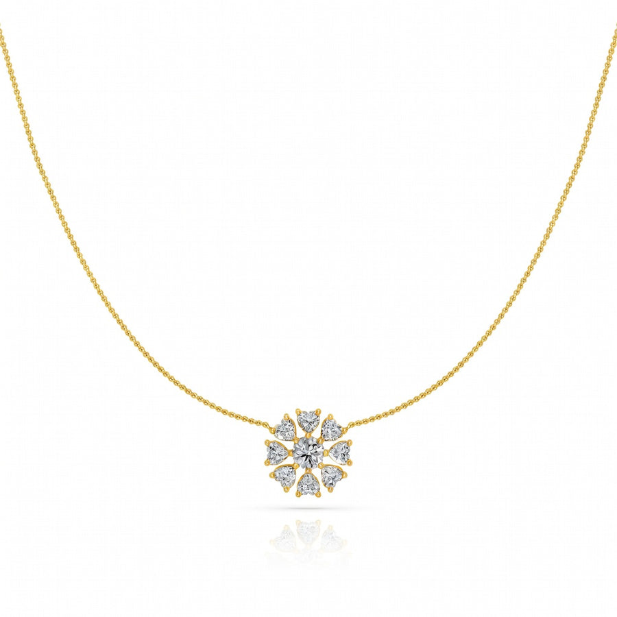 1.6 Ct Heart Shaped Cut Diamond Pendant Necklace VS1 D-F White Gold 14k