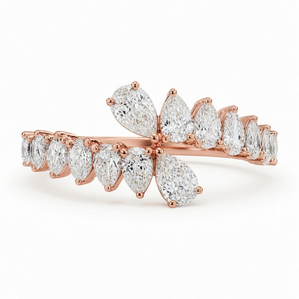 1.85 CT Lab-Grown Diamond Wrap Fashion Ring in 14K White Gold (D–F / VS1–VS2)
