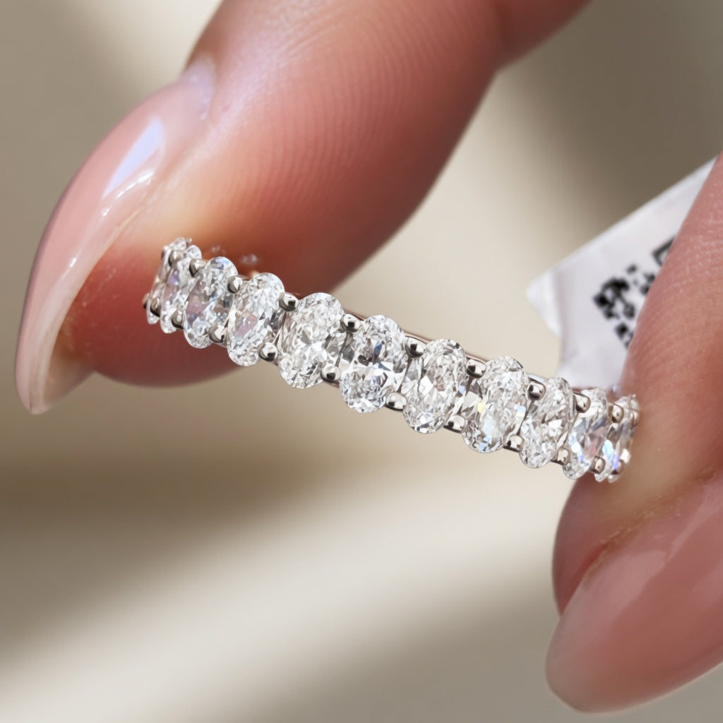 1.73 CT Lab-Grown Diamond Eternity Ring in 14K White Gold (D–F / VS1–VS2)