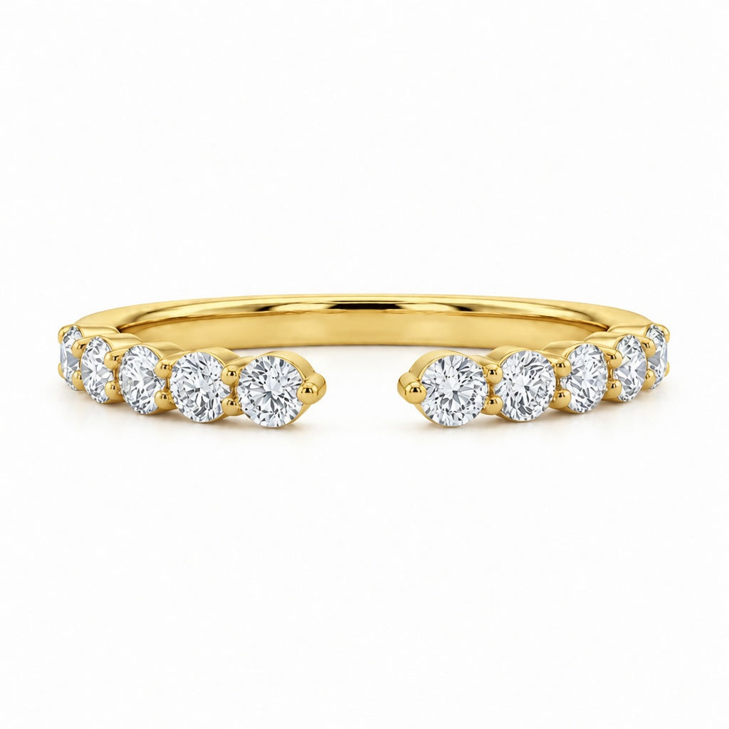 1.00 CT Lab-Grown Diamond Stackable Ring in 14K White Gold (D–F / VS1–VS2)