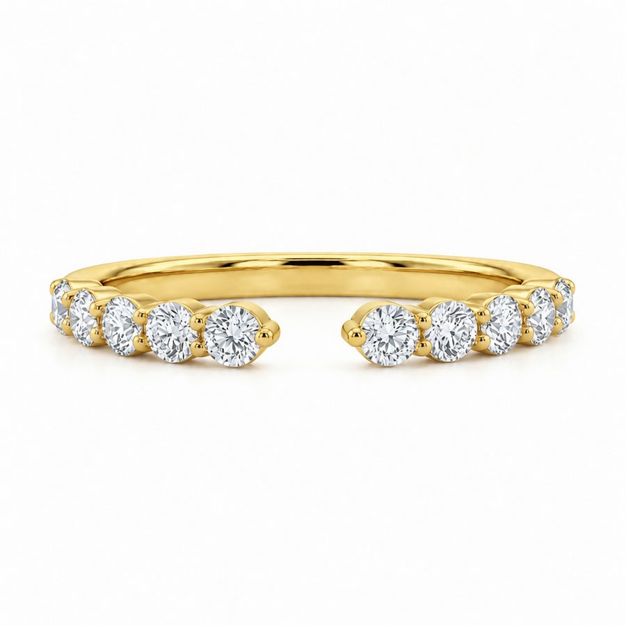 1.00 CT Lab-Grown Diamond Stackable Ring in 14K White Gold (D–F / VS1–VS2)