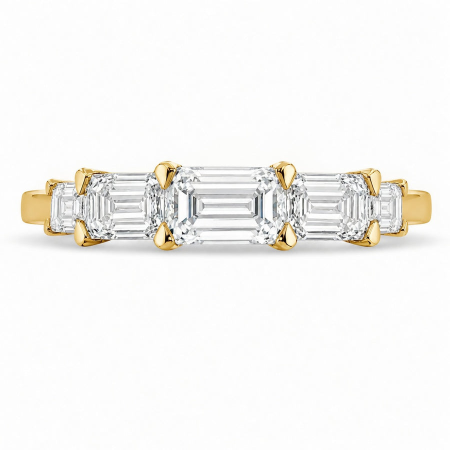 2.35 CT 5-Stone Lab-Grown Diamond Fashion Ring in 14K White Gold (D–F / VS1–VS2)
