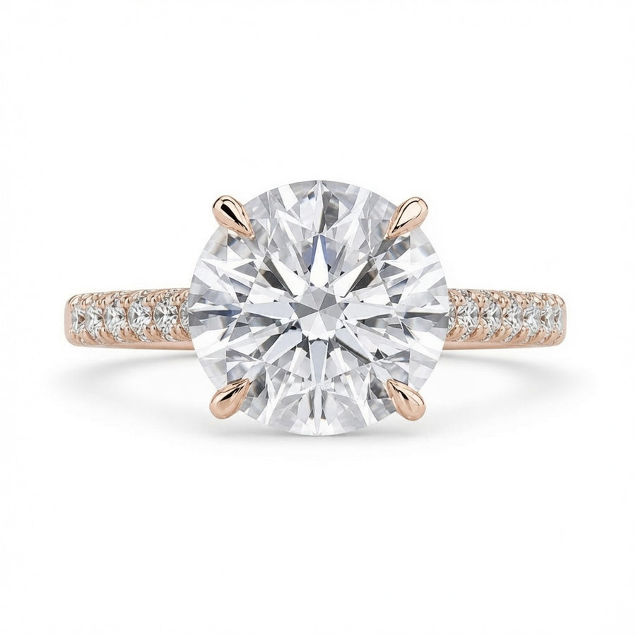 2.00 CT Round Lab-Grown Diamond Hidden Halo Engagement Ring in 14K White Gold – IGI Certified Solitaire Design