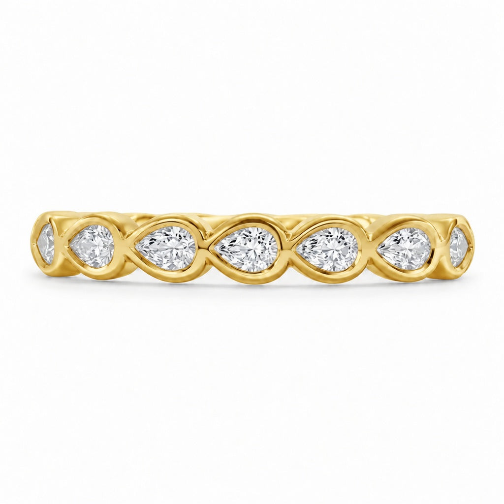 1.00 CT Lab-Grown Diamond Half Eternity Ring in 14K White Gold (D–F / VS1–VS2)