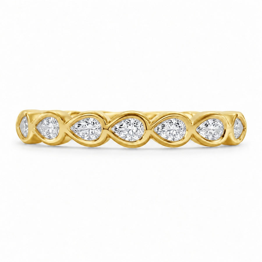 1.00 CT Lab-Grown Diamond Half Eternity Ring in 14K White Gold (D–F / VS1–VS2)