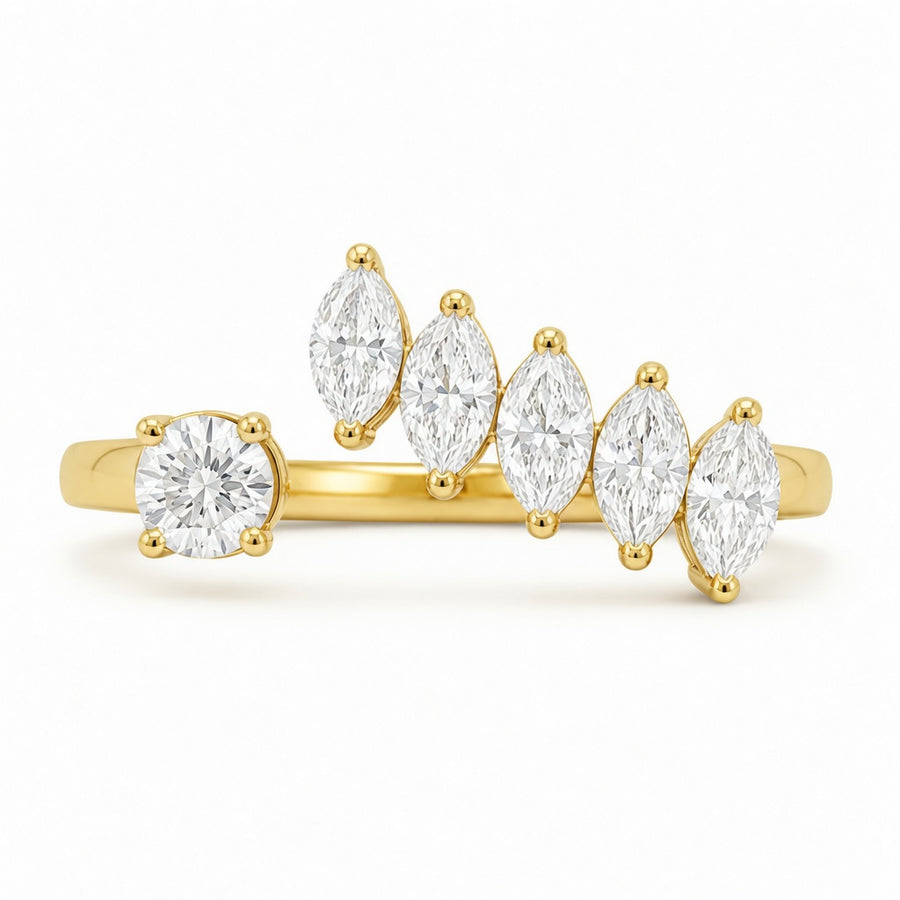 1.50 CT Lab-Grown Diamond Wrap Fashion Ring in 14K White Gold (D–F / VS1–VS2)