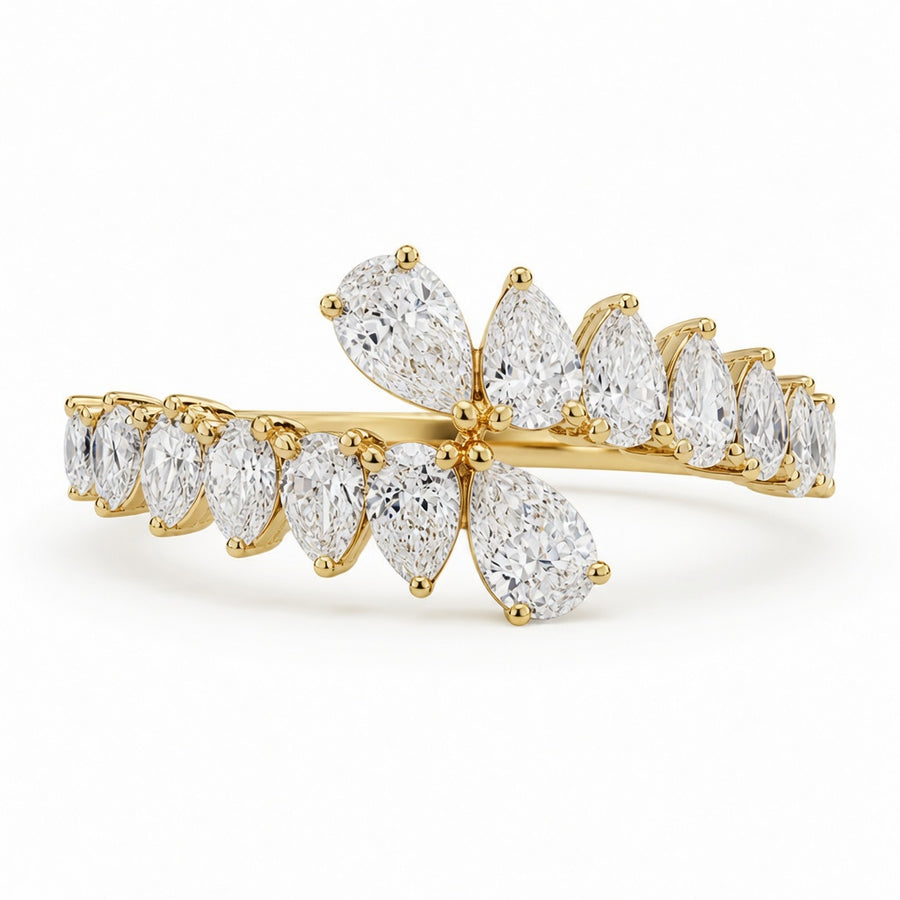 1.85 CT Lab-Grown Diamond Wrap Fashion Ring in 14K White Gold (D–F / VS1–VS2)