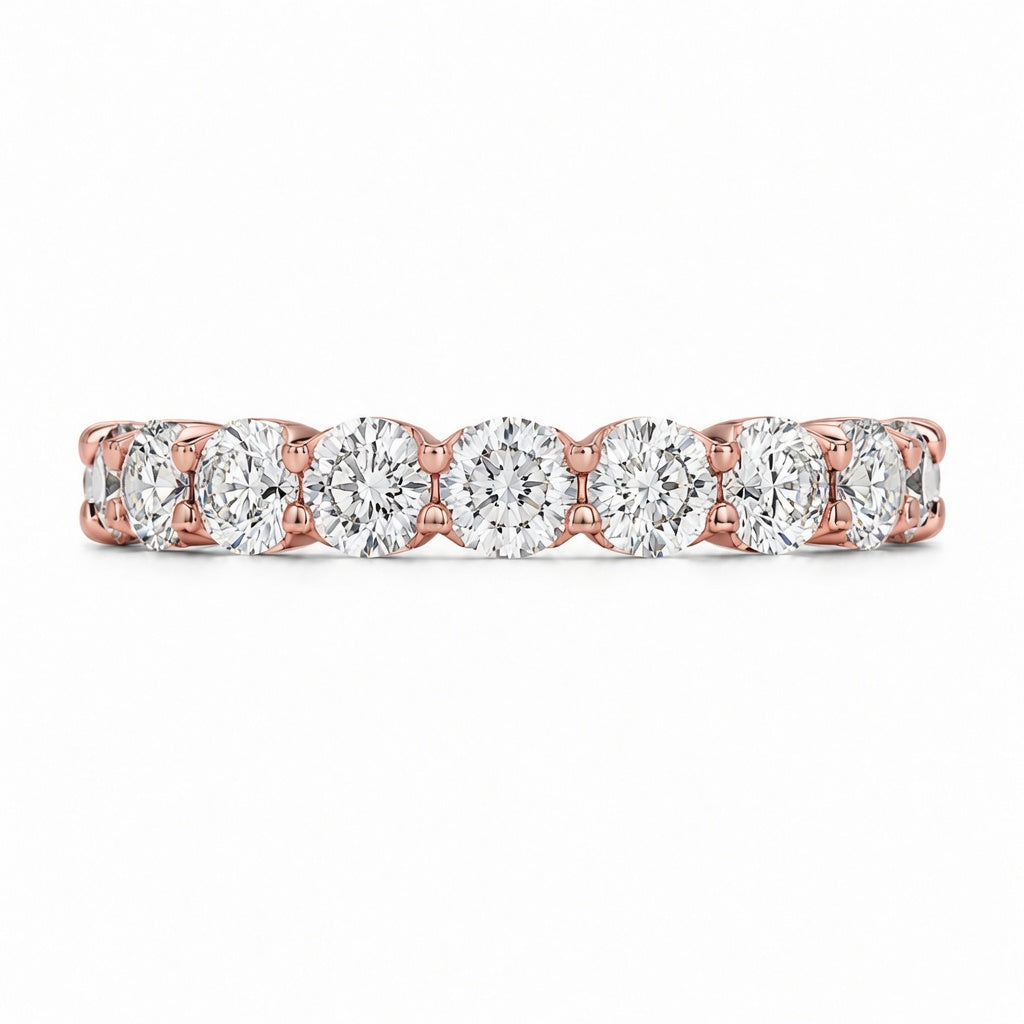 3.20 CT Lab-Grown Diamond Eternity Ring in 14K White Gold (D–F / VS1–VS2)