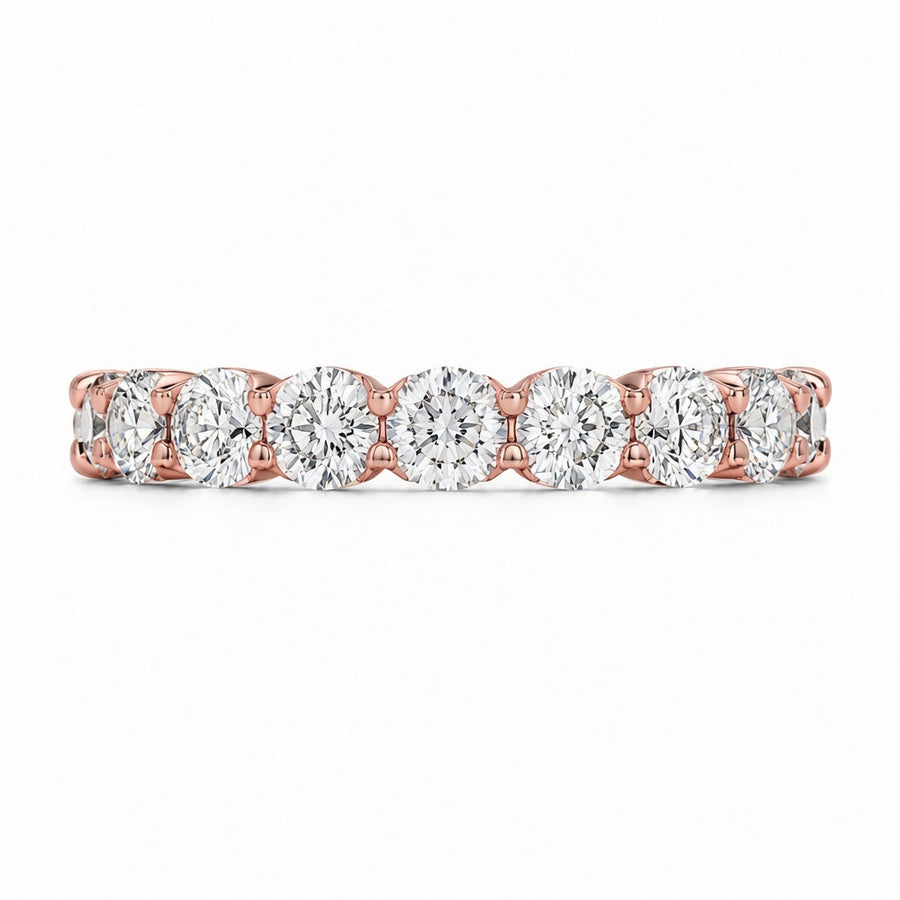 3.20 CT Lab-Grown Diamond Eternity Ring in 14K White Gold (D–F / VS1–VS2)