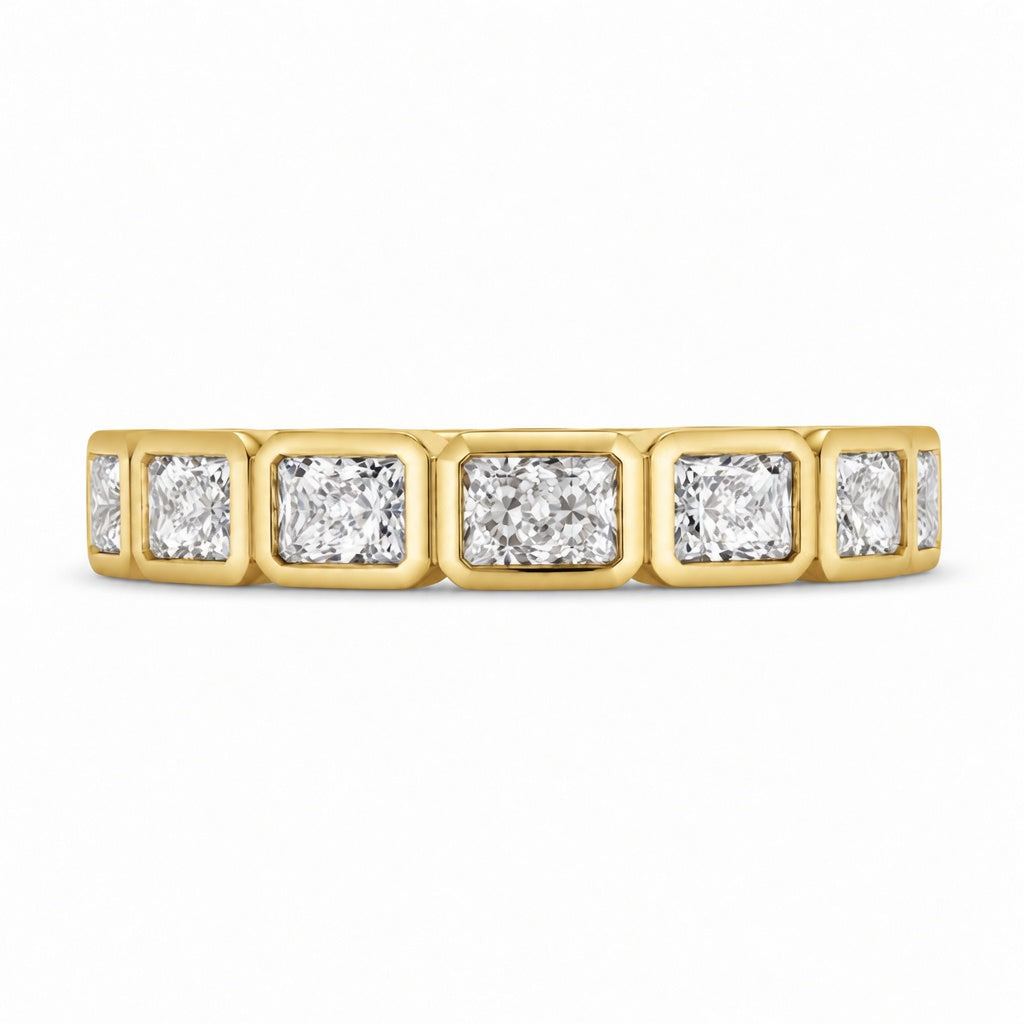 1.84 CT Lab-Grown Diamond Half Eternity Ring in 14K White Gold (D–F / VS1–VS2)