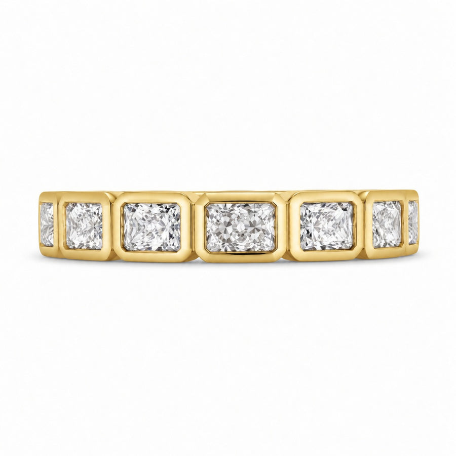 1.84 CT Lab-Grown Diamond Half Eternity Ring in 14K White Gold (D–F / VS1–VS2)