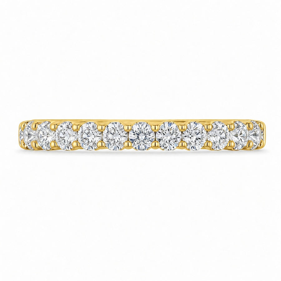 1.00 CT Lab-Grown Diamond Half Eternity Ring in 14K White Gold (D–F / VS1–VS2)