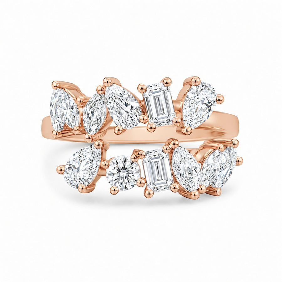 1.45 CT Lab-Grown Diamond Wrap Fashion Ring in 14K White Gold (D–F / VS1–VS2)