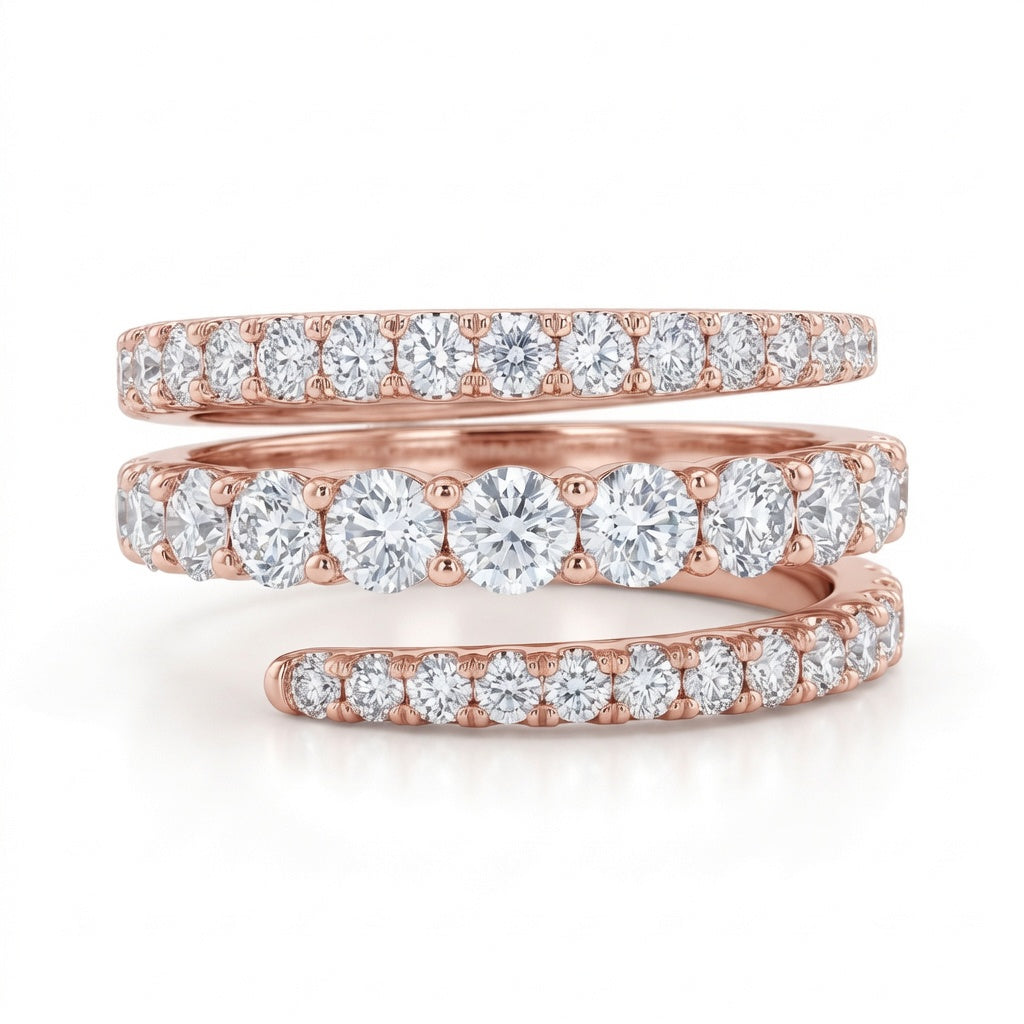 1.60 CT Lab-Grown Diamond Fashion Ring in 14K White Gold (D–F / VS1–VS2)