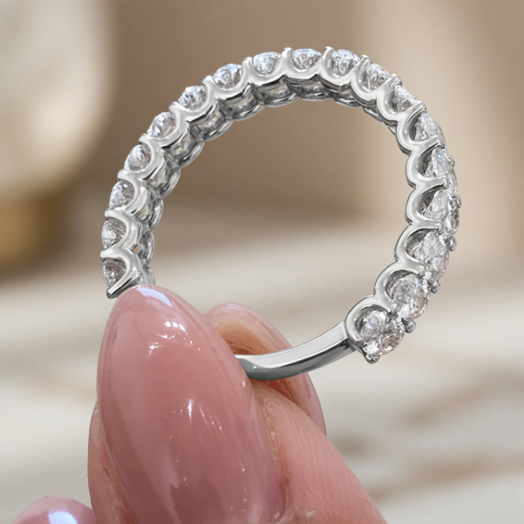 1.73 CT Lab-Grown Diamond Eternity Ring in 14K White Gold (D–F / VS1–VS2)