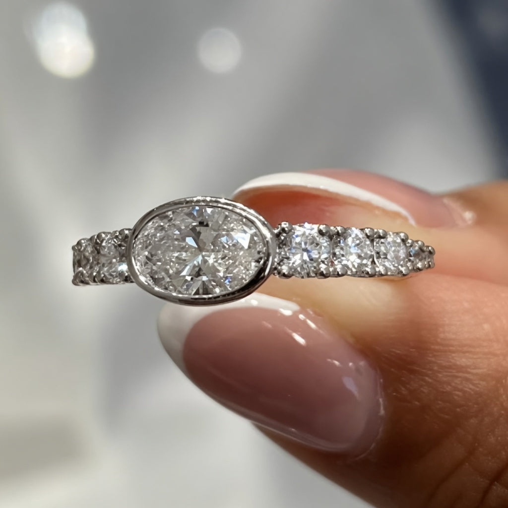 1.20 CT Lab-Grown Diamond Stackable Fashion Ring in 14K White Gold (D–F / VS1–VS2)
