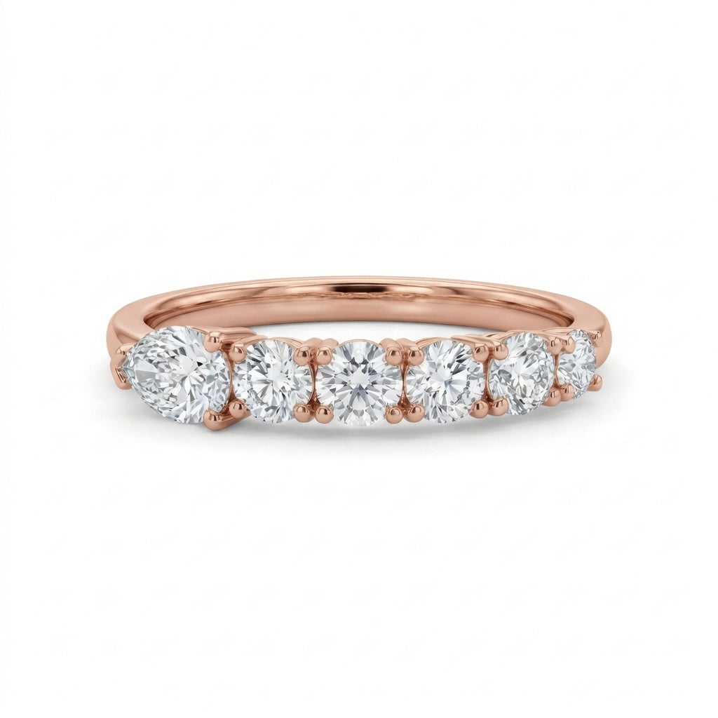 1.05 CT Lab-Grown Diamond Band Fashion Ring in 14K White Gold (D–F / VS1–VS2)