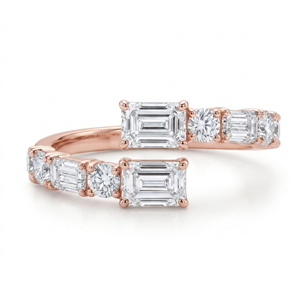 3.00 CT Lab-Grown Diamond Wrap Fashion Ring in 14K White Gold (D–F / VS1–VS2)