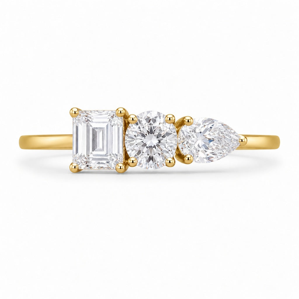 14K Solid Gold Lab-Grown Diamond Cluster Fashion Ring (1.40 CTW – D–F / VS1–VS2)