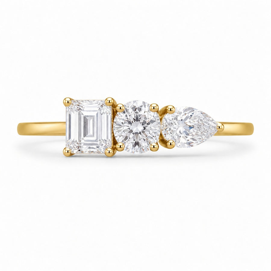 14K Solid Gold Lab-Grown Diamond Cluster Fashion Ring (1.40 CTW – D–F / VS1–VS2)