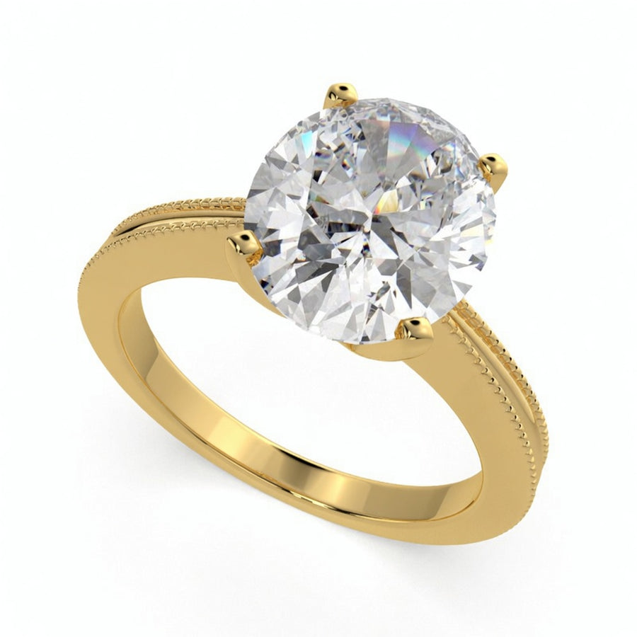 Camilla 4 Carat Oval Cut Solitaire Engagement Ring