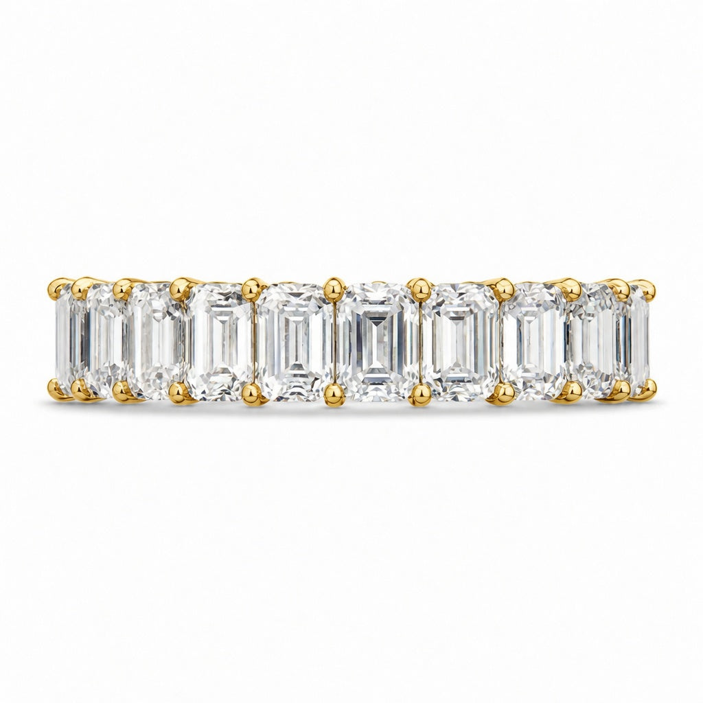 4.86 CT Lab-Grown Diamond Eternity Ring in 14K White Gold (D–F / VS1–VS2)