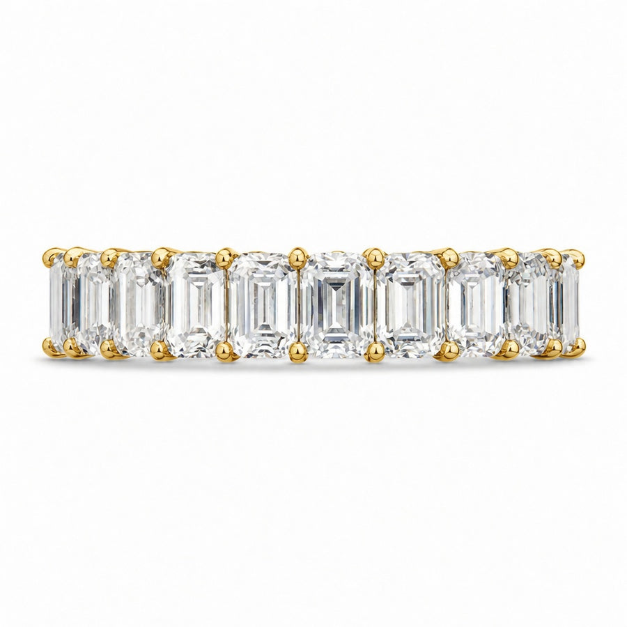 4.86 CT Lab-Grown Diamond Eternity Ring in 14K White Gold (D–F / VS1–VS2)