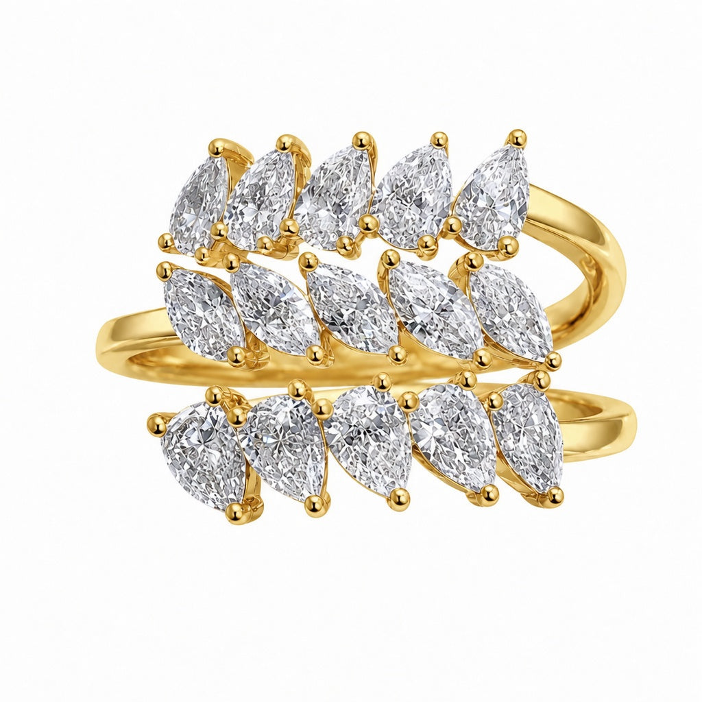 1.40 CT Lab-Grown Diamond Wrap Fashion Ring in 14K White Gold (D–F / VS1–VS2)
