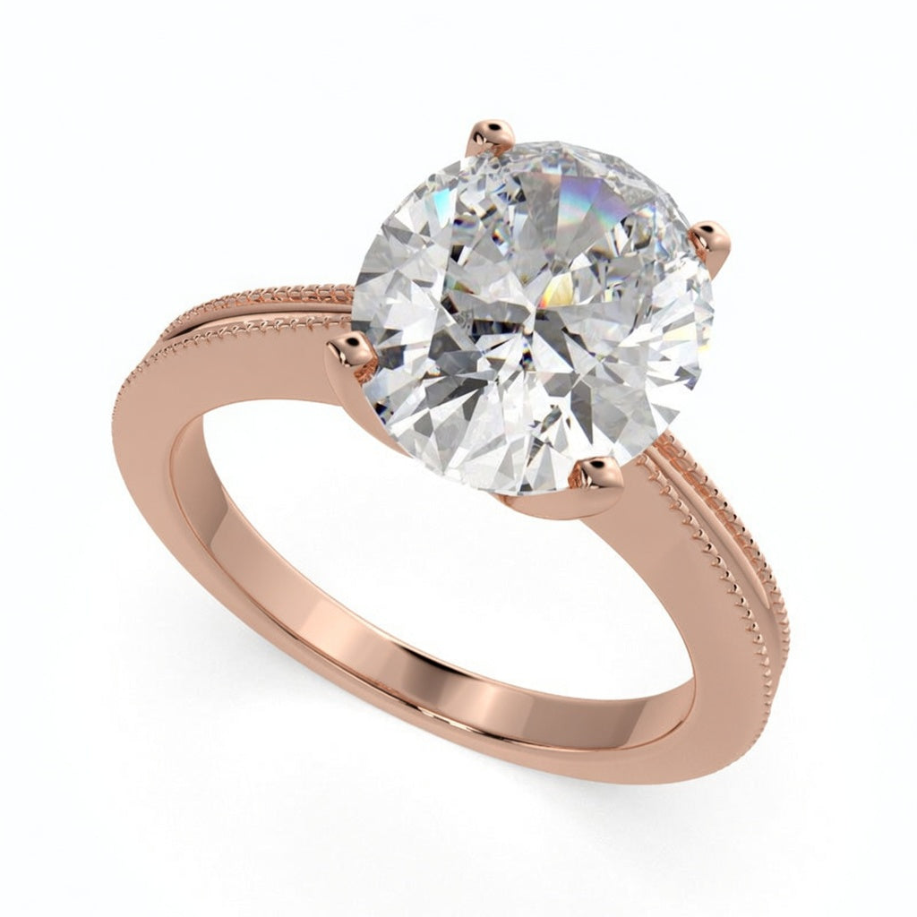 Camilla 4 Carat Oval Cut Solitaire Engagement Ring