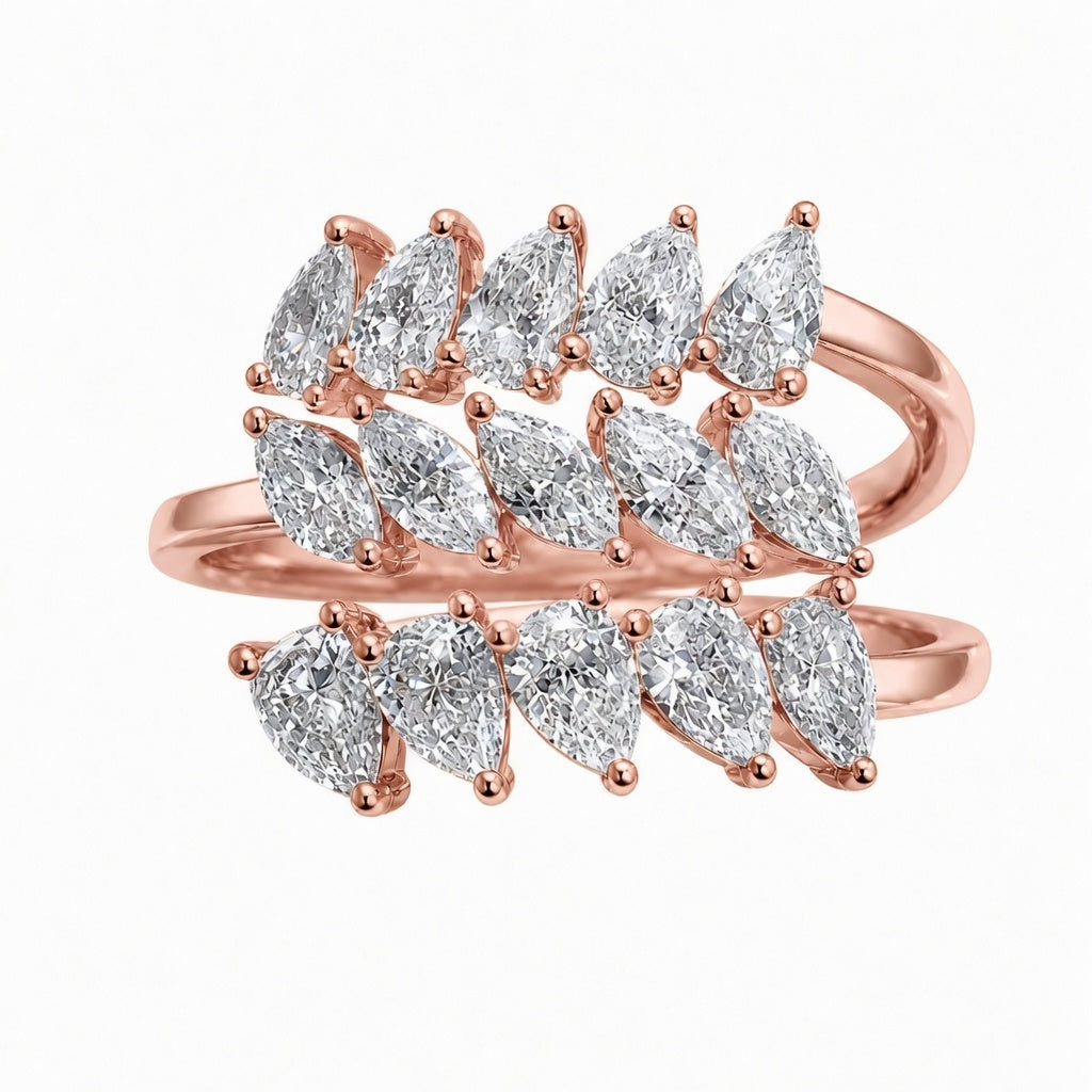 1.40 CT Lab-Grown Diamond Wrap Fashion Ring in 14K White Gold (D–F / VS1–VS2)