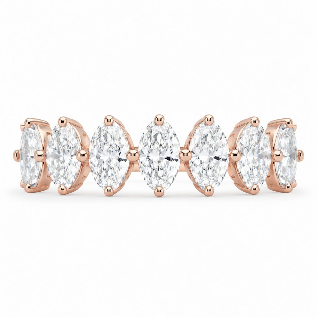 1.60 CT Lab-Grown Diamond 6-Stone Anniversary Ring in 14K White Gold (D–F / VS1–VS2)
